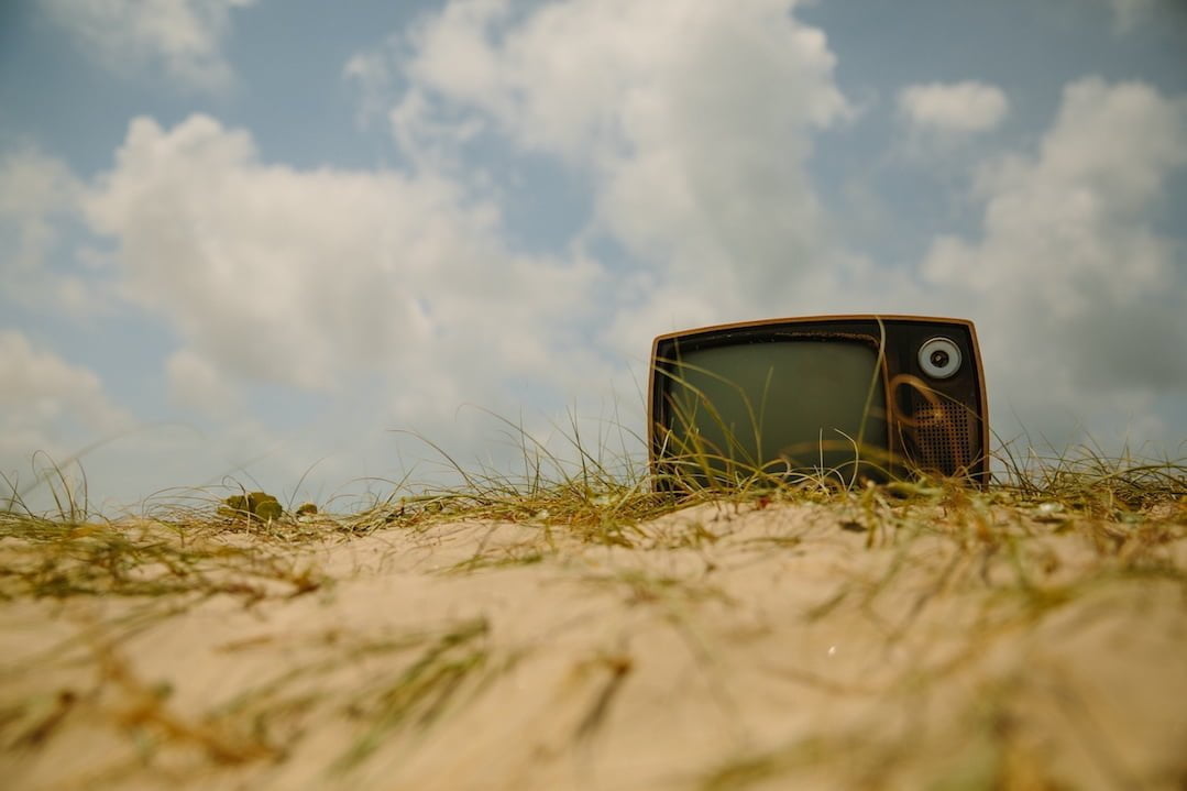 Tv on a beach